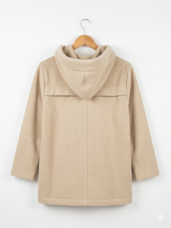 haqueta de Franela con Capucha "Natural Beige"