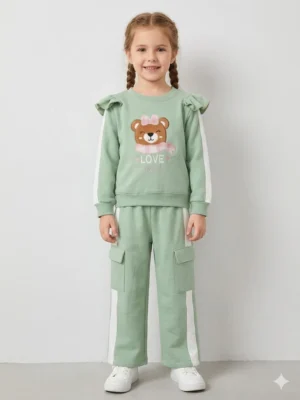 conjunto1 conjunto "Bear Love" – Verde Menta y Blanco (2 Piezas) (copia)