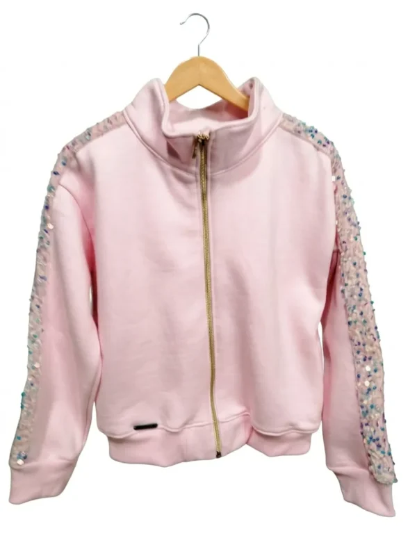 conjunto2_2 Conjunto "Pink Shine" – Chaqueta y Jogger con Bandas de Lentejuelas